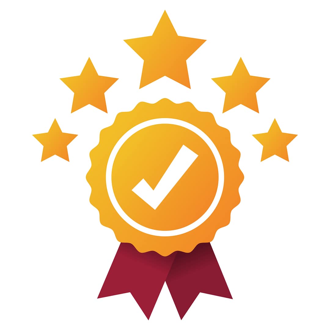 award_ribbon_check_mark_with_stars_gradient_style